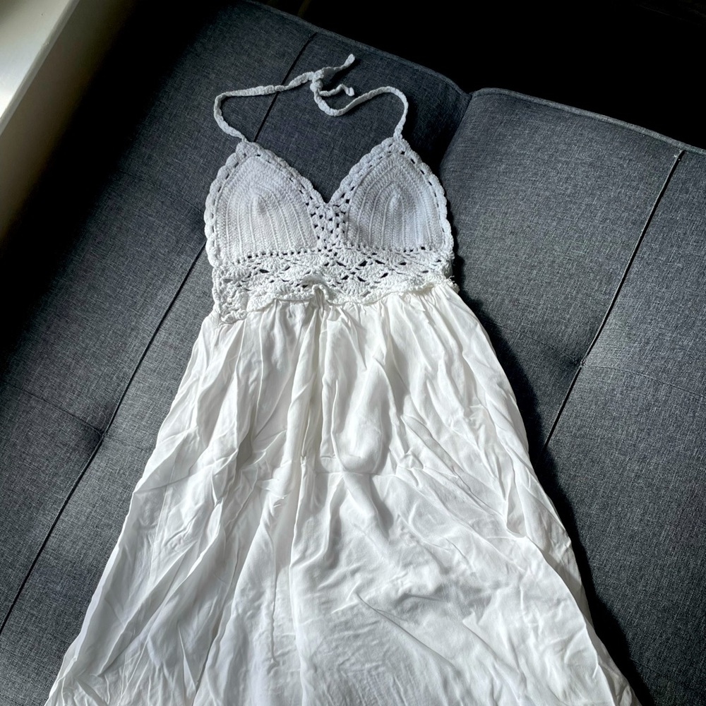 White Boho Maxi Dress